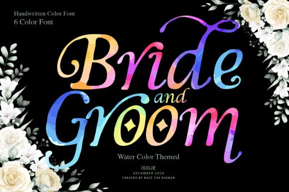 Bride and Groom: A Watercolor Typeface for Elegant Design