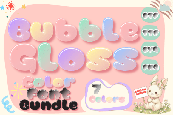 Bubble Gloss: The Multi-Color Font for Playful Branding