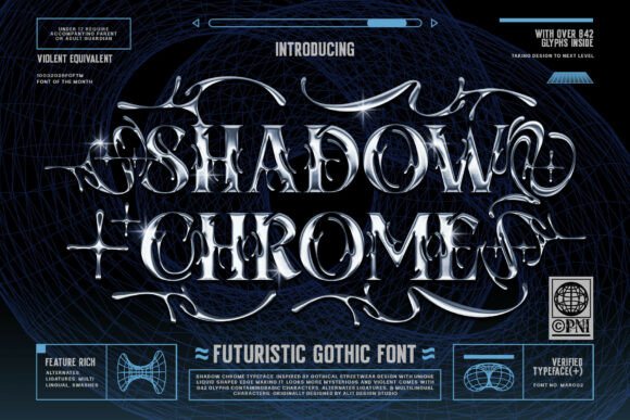 Shadow Chrome: The Font That Commands Attention in a Crowded Digital World