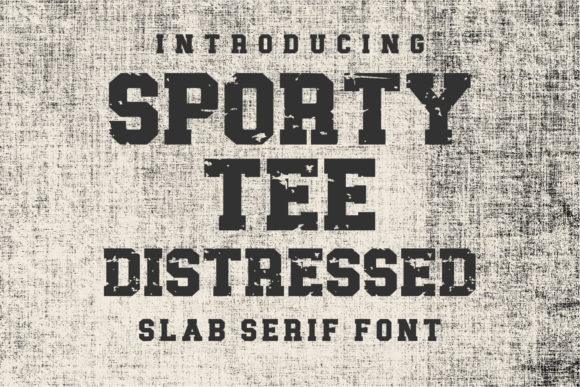 Sporty Tee Distressed: The Font with Built-In Attitude