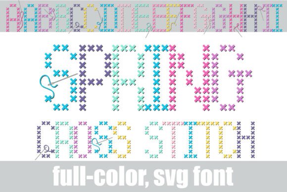 Spring Cross Stitch: A Handcrafted Typeface for Authentic Designs