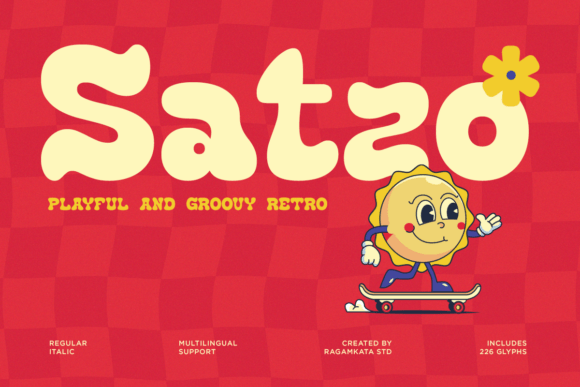 Ssatzo: The Groovy Retro Font for Bold Branding