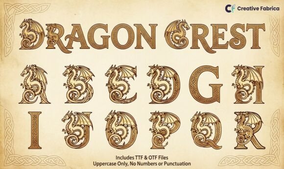 Where Fantasy Meets Design: The Dragon Crest Typeface
